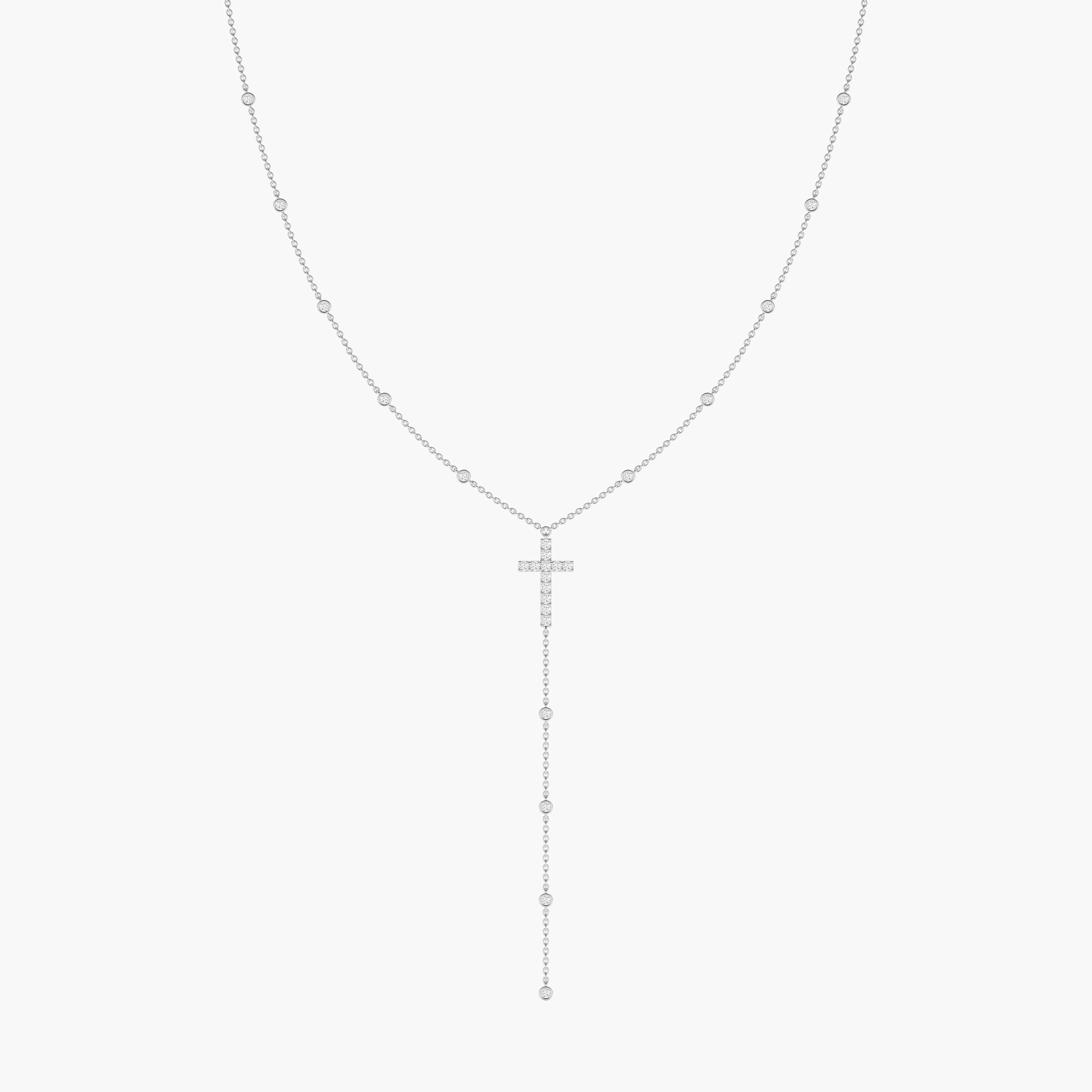 cross necklaces for women white gold