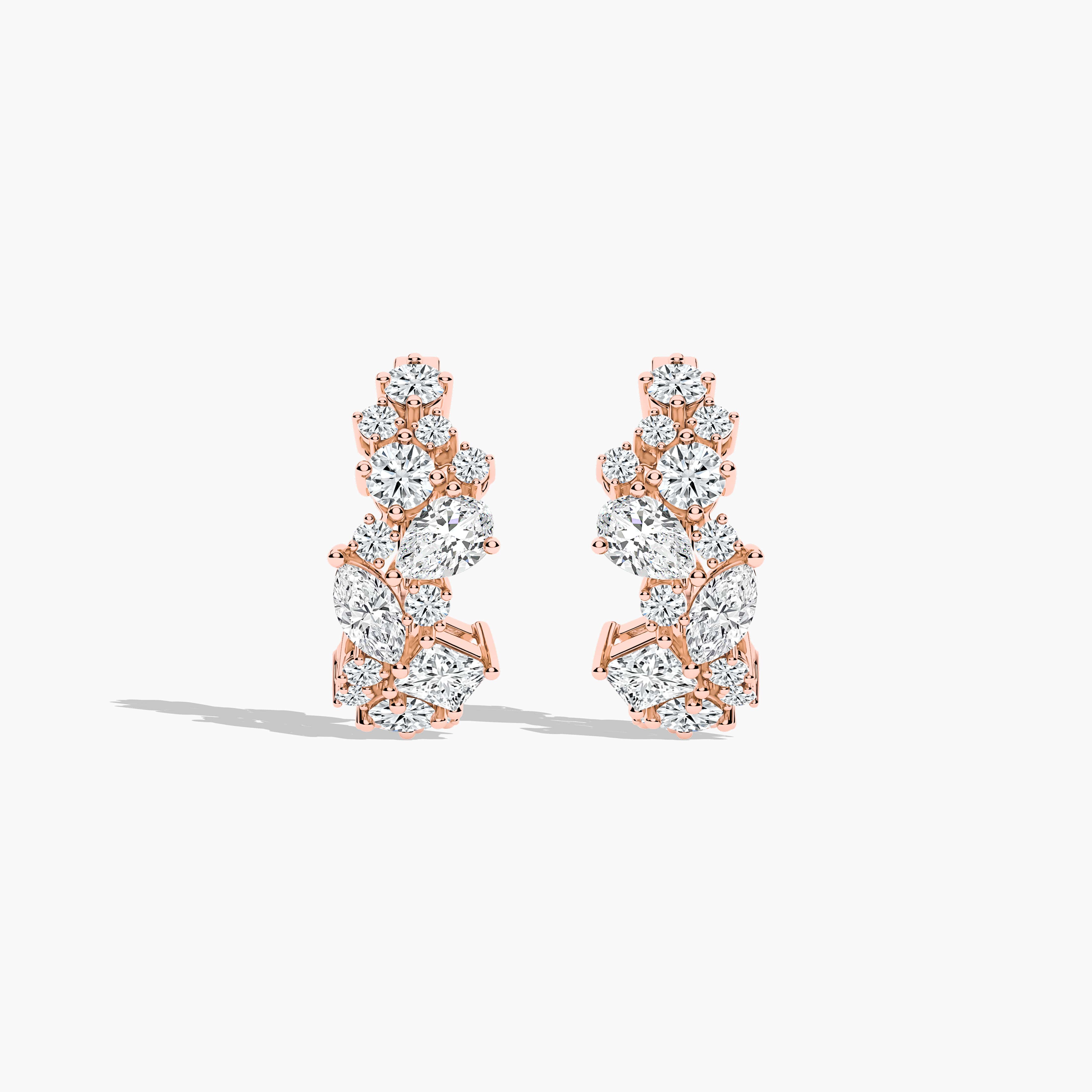 women's hoop diamond earrings