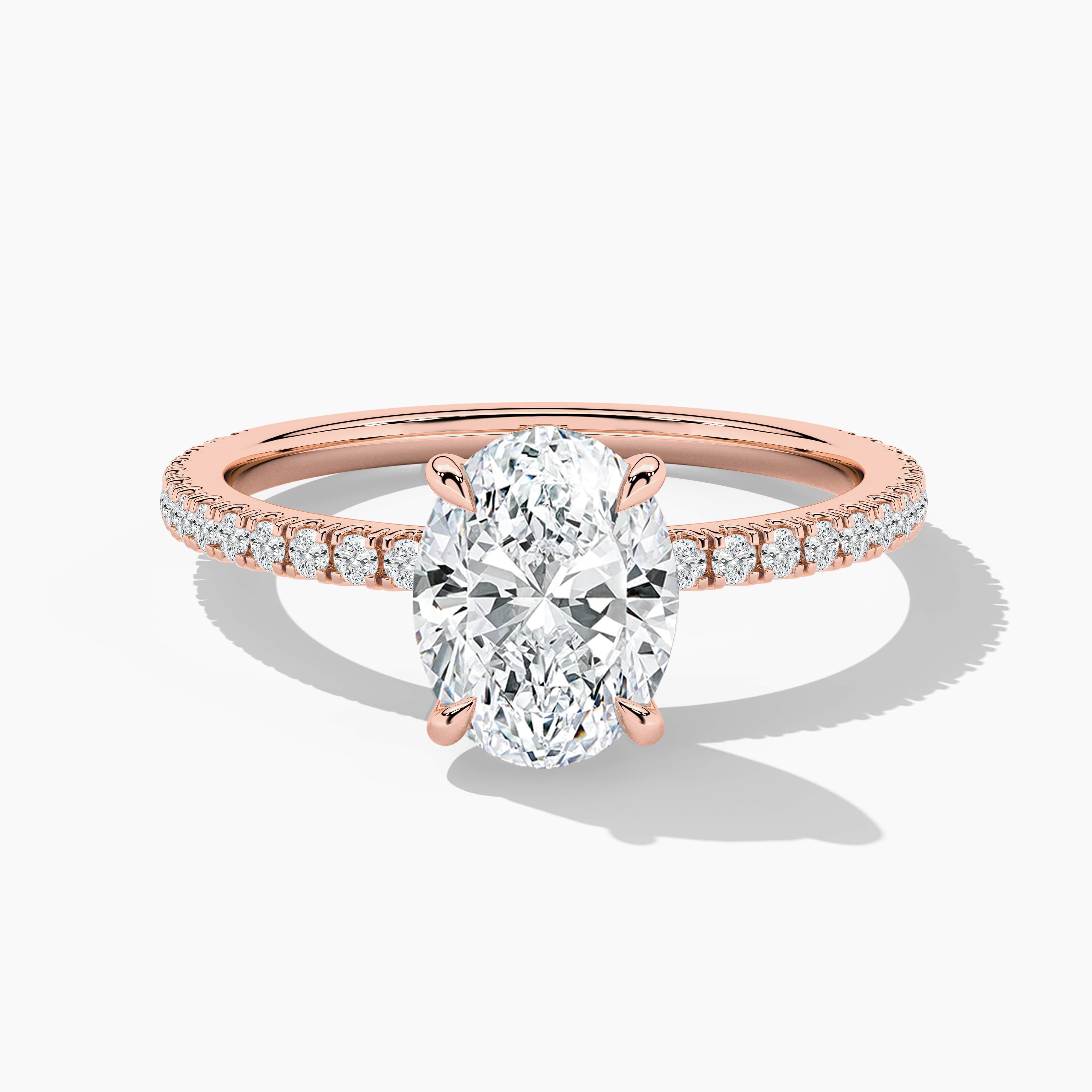 rose gold diamond engagement ring