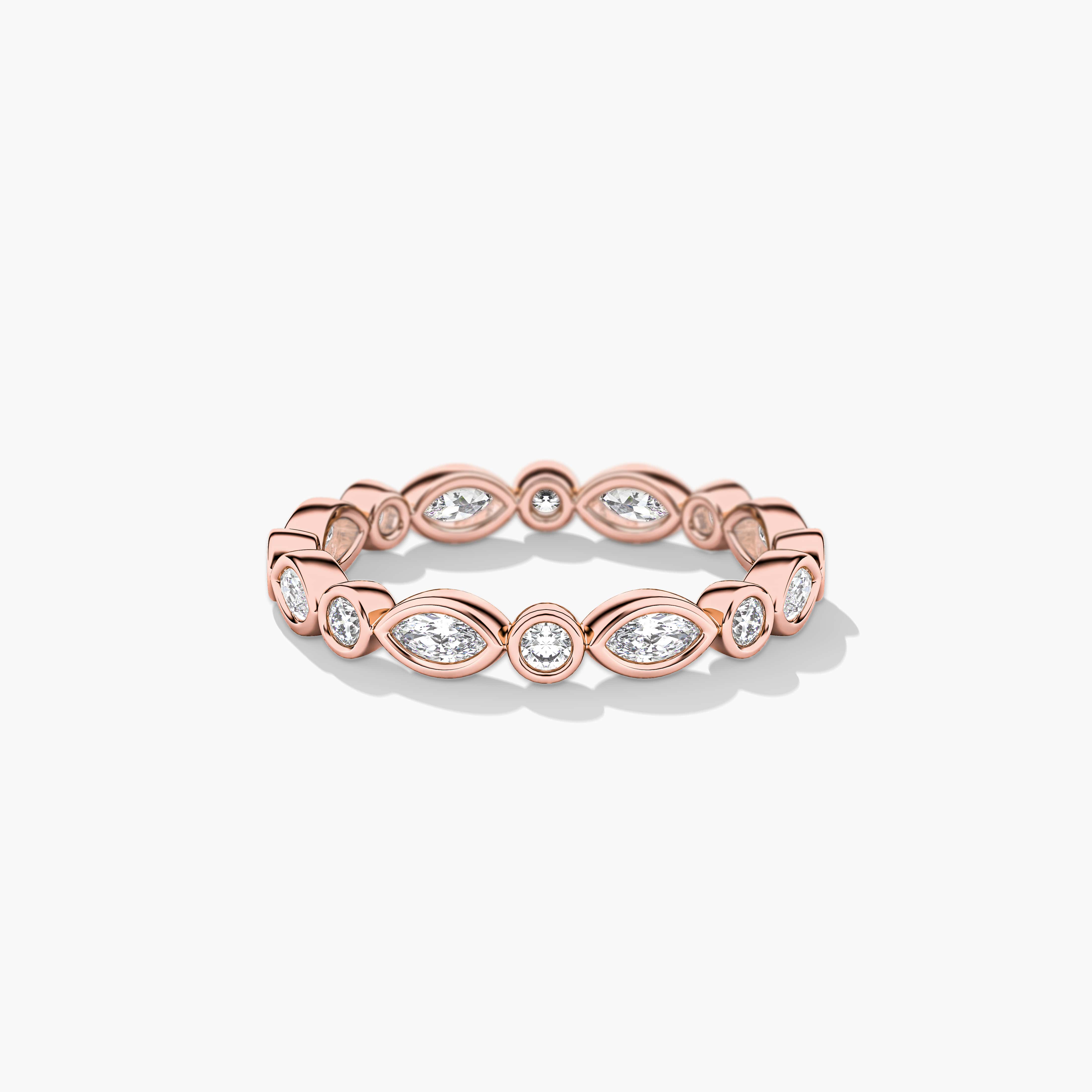 marquise diamond wedding band