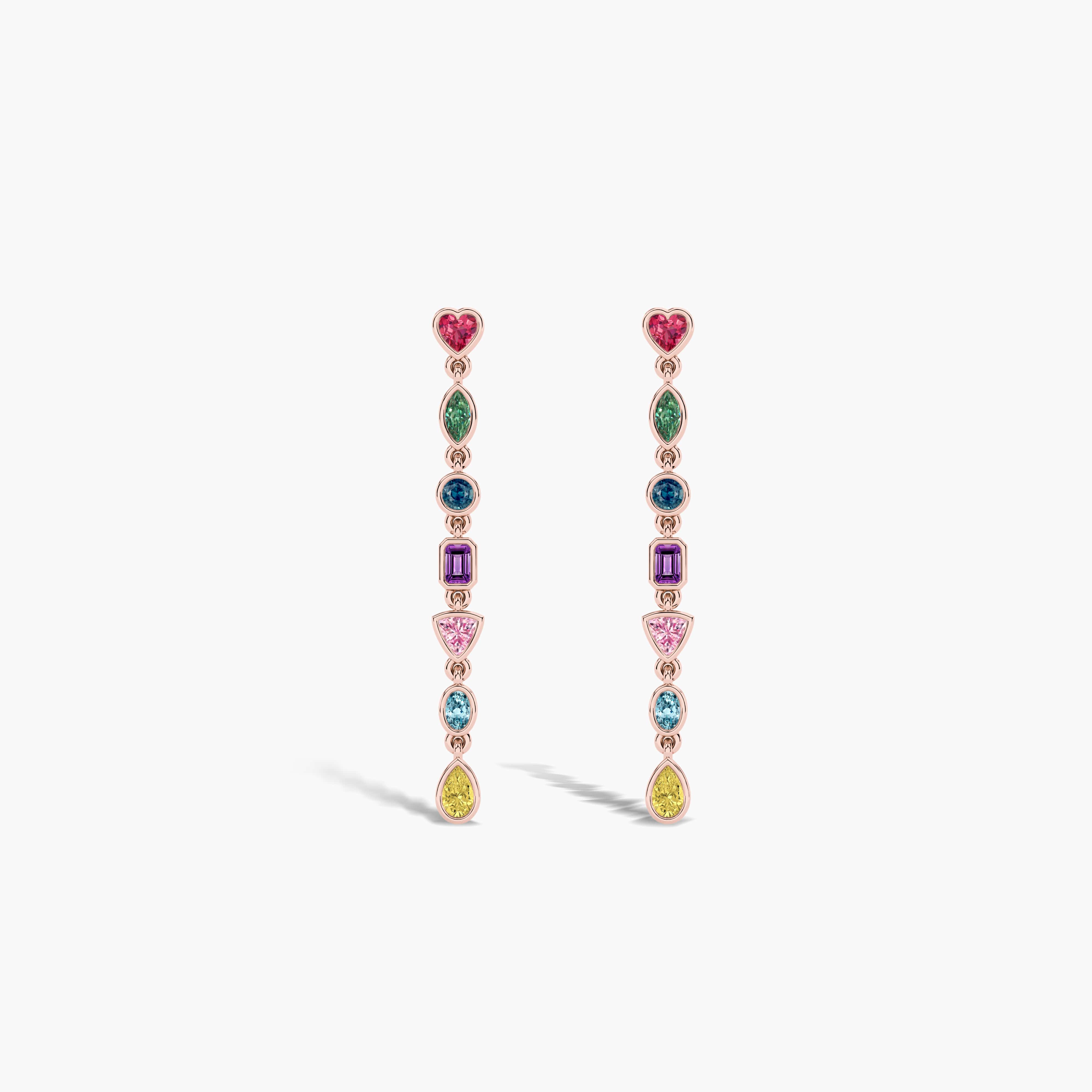 gem dangle earrings