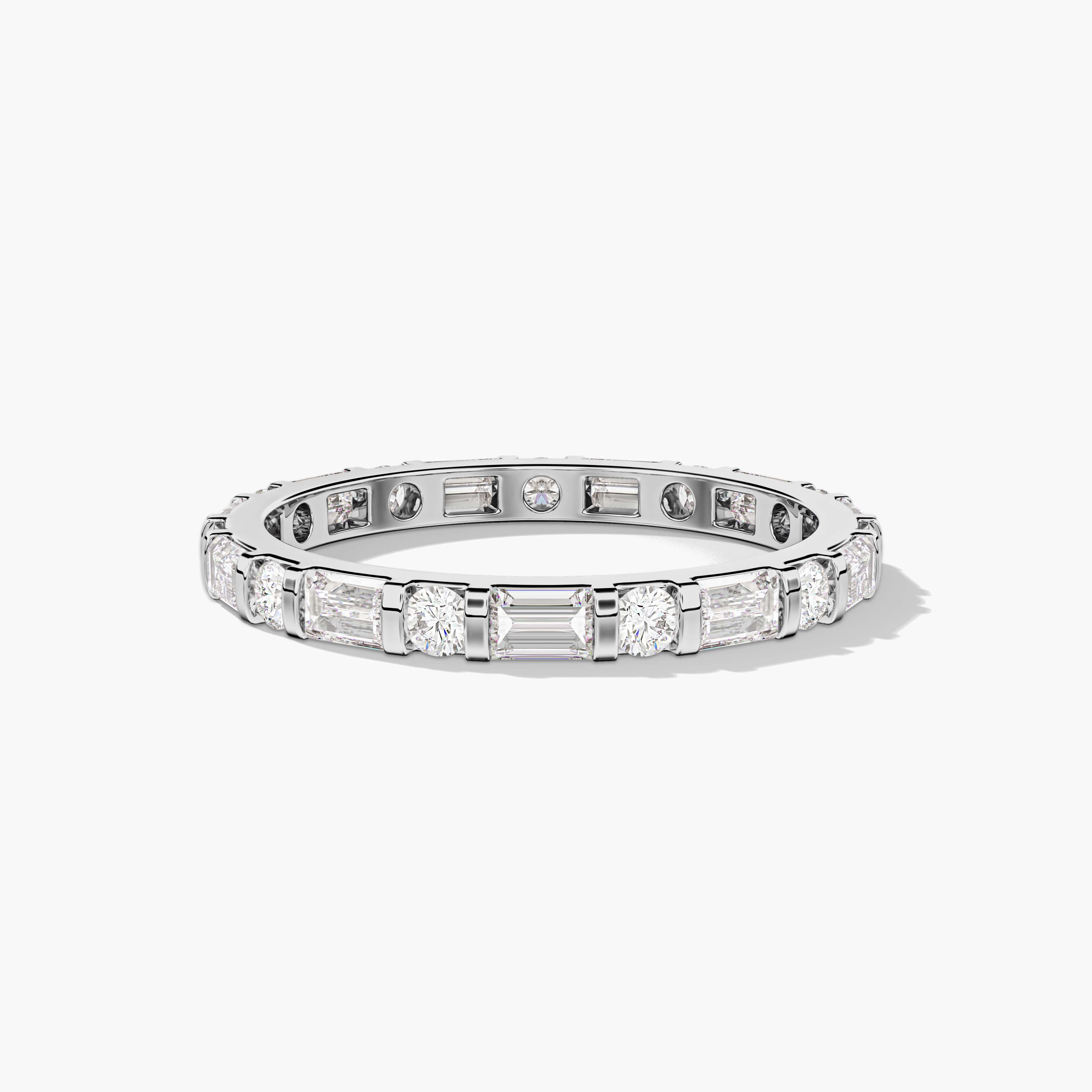 baguette and round eternity band