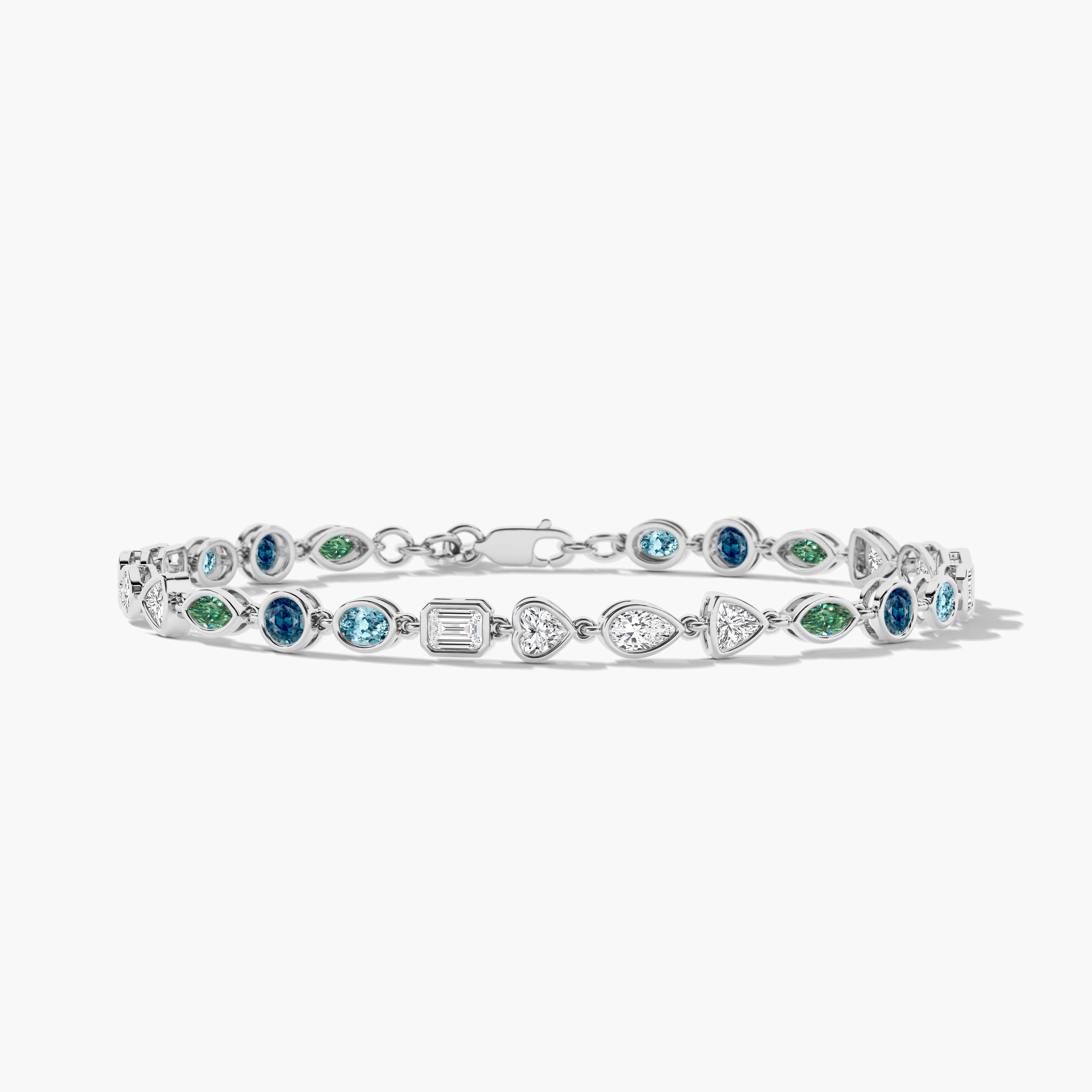 blue and white diamond bracelet