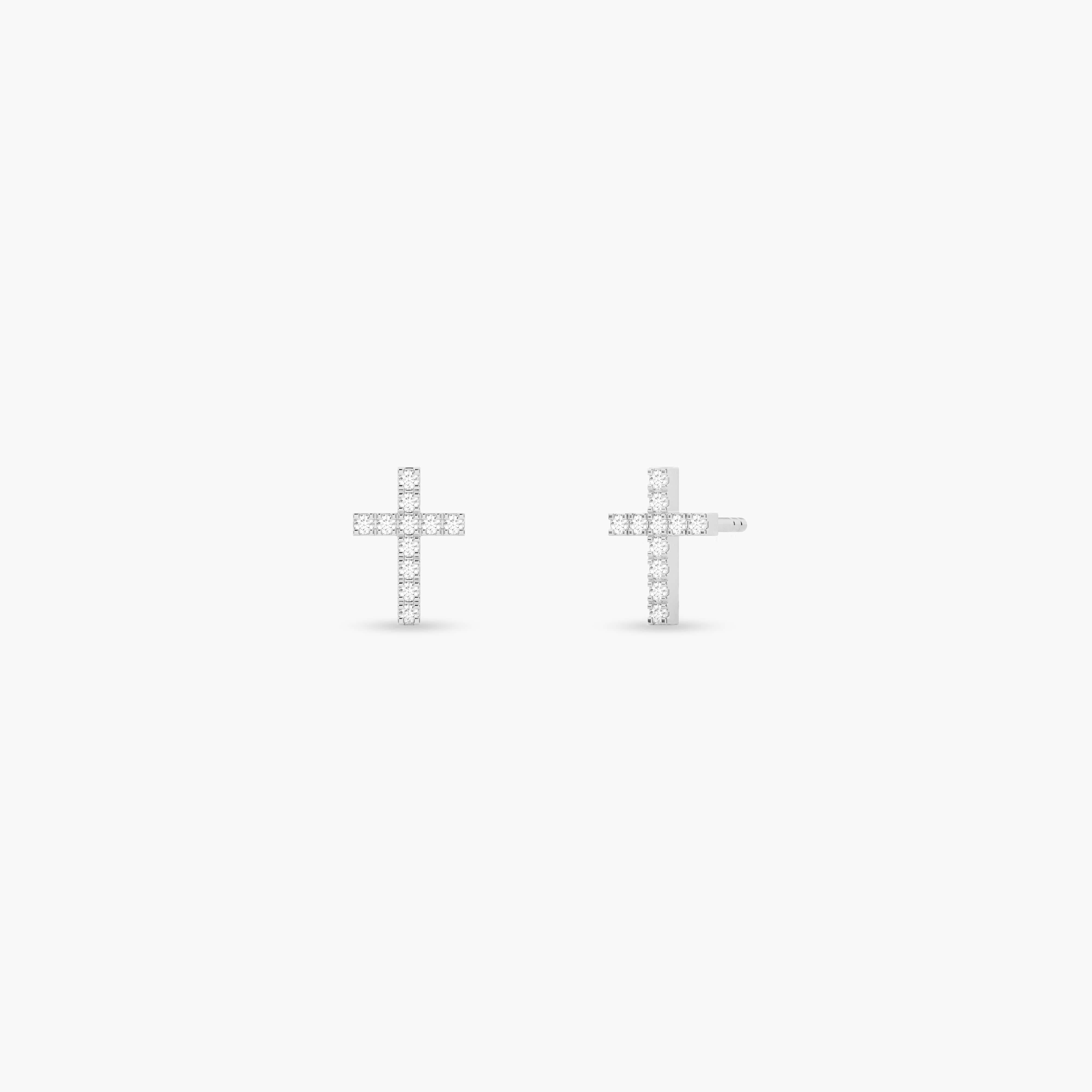 cross earrings studs