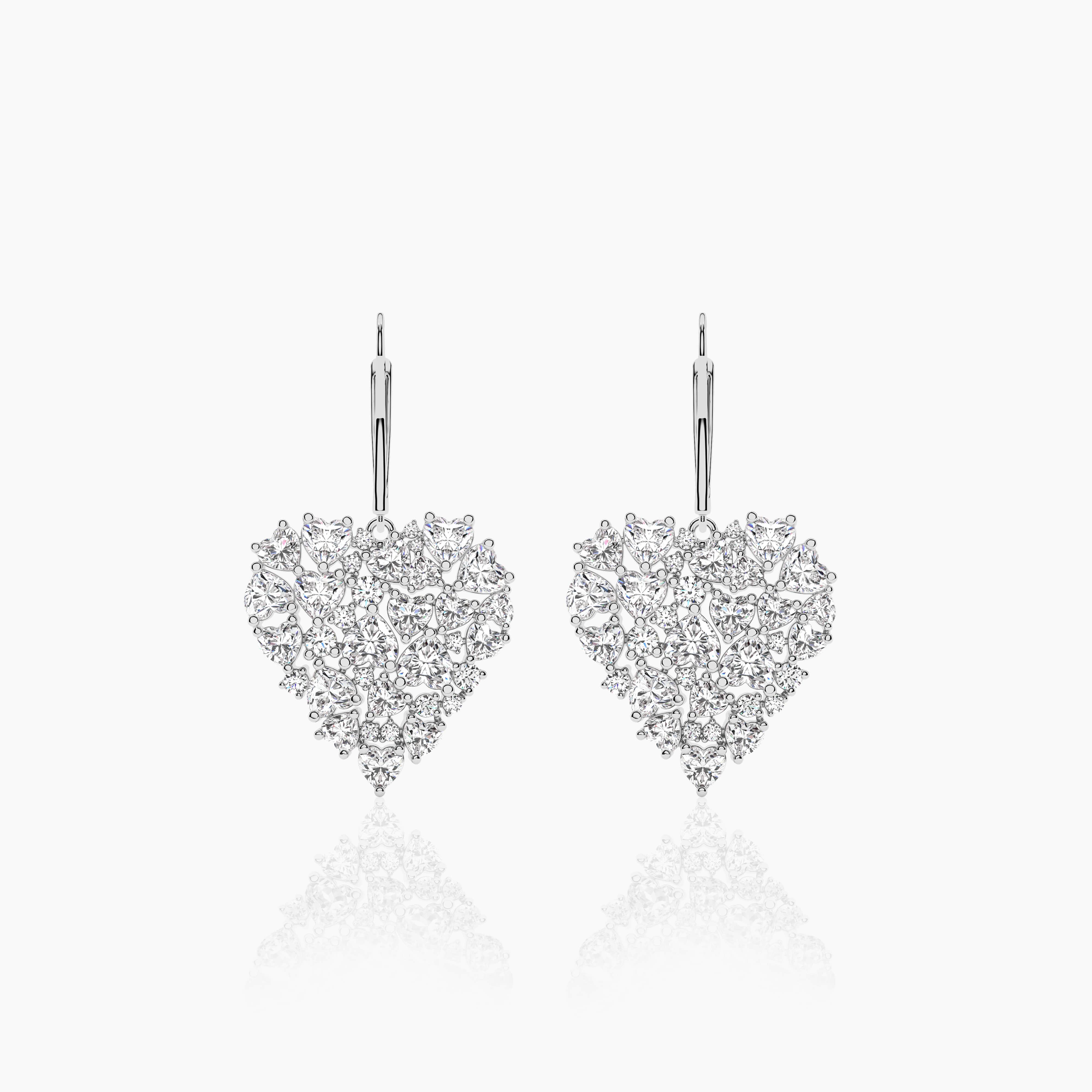 diamond drop earrings white gold