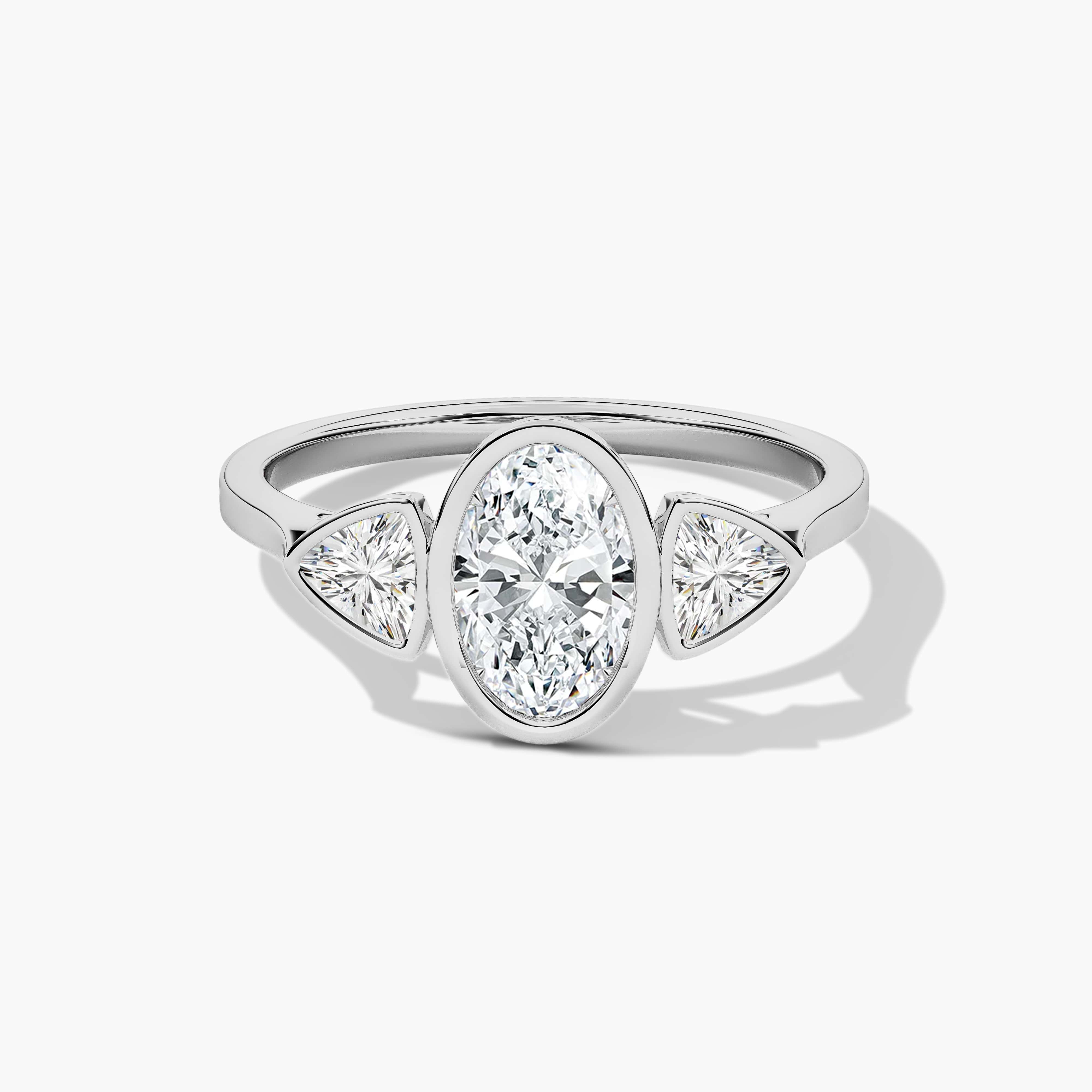 three stone diamond engagement ring