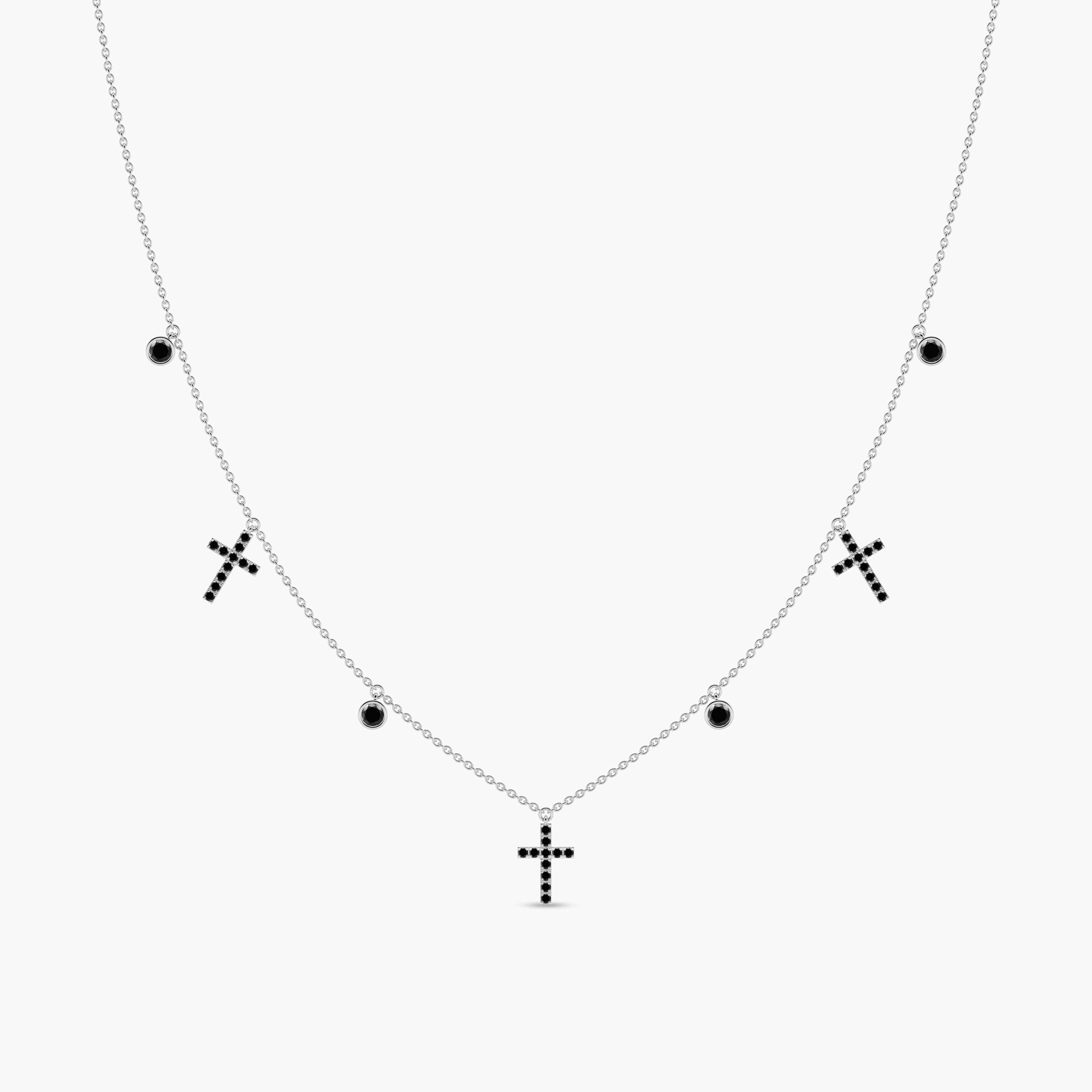 black diamond cross necklace womens