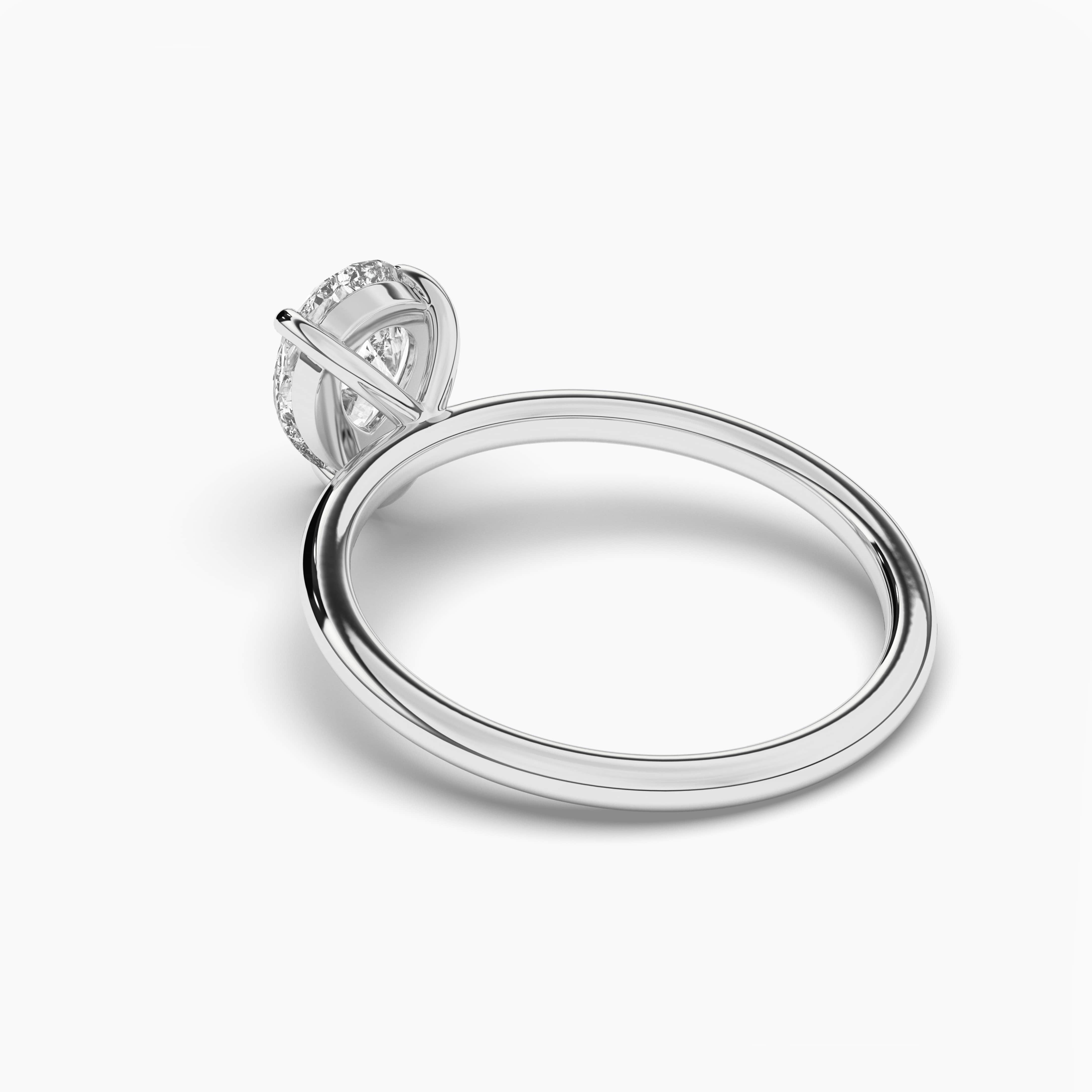 diamond solitaire ring in white gold