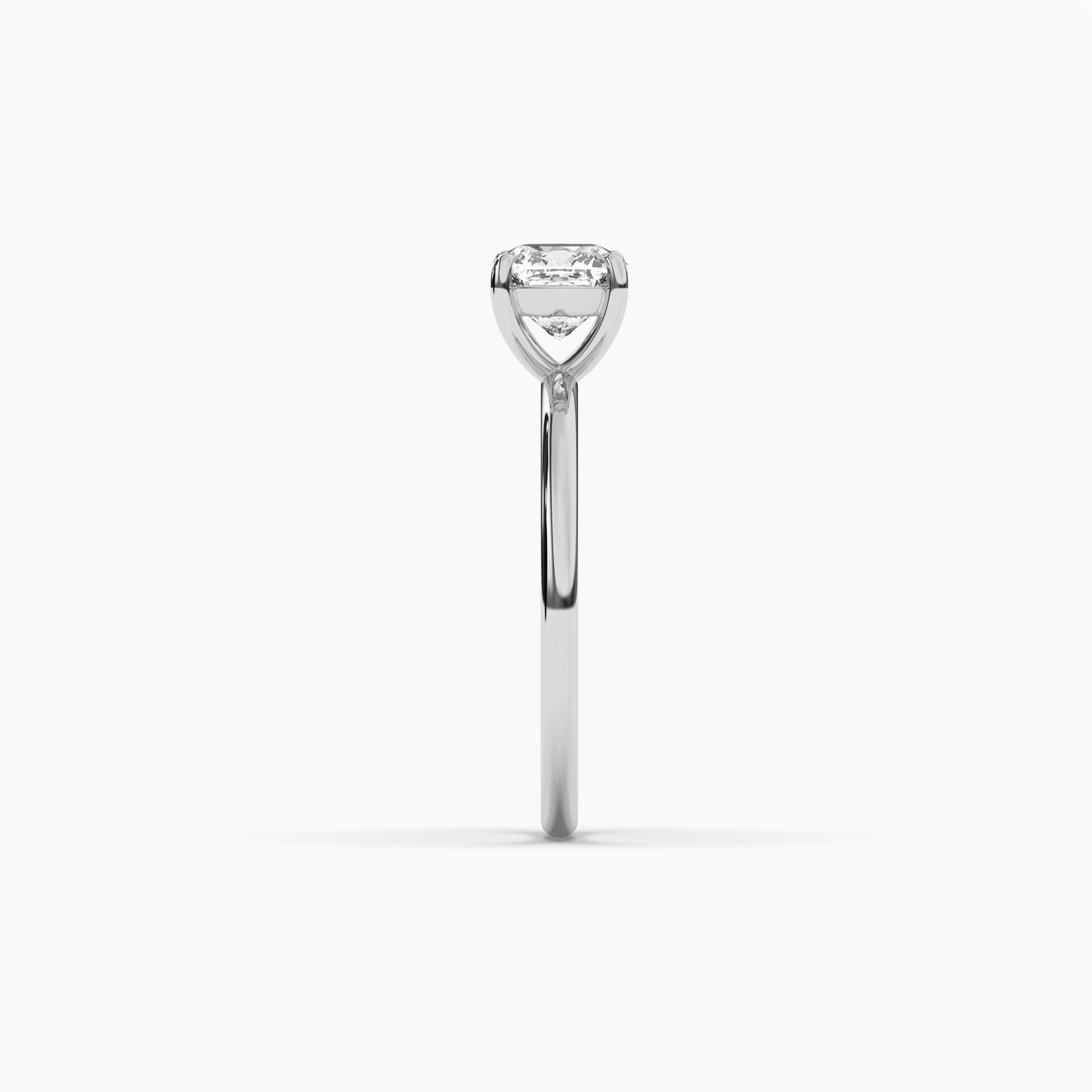 white gold lab grown diamond cushion cut ring