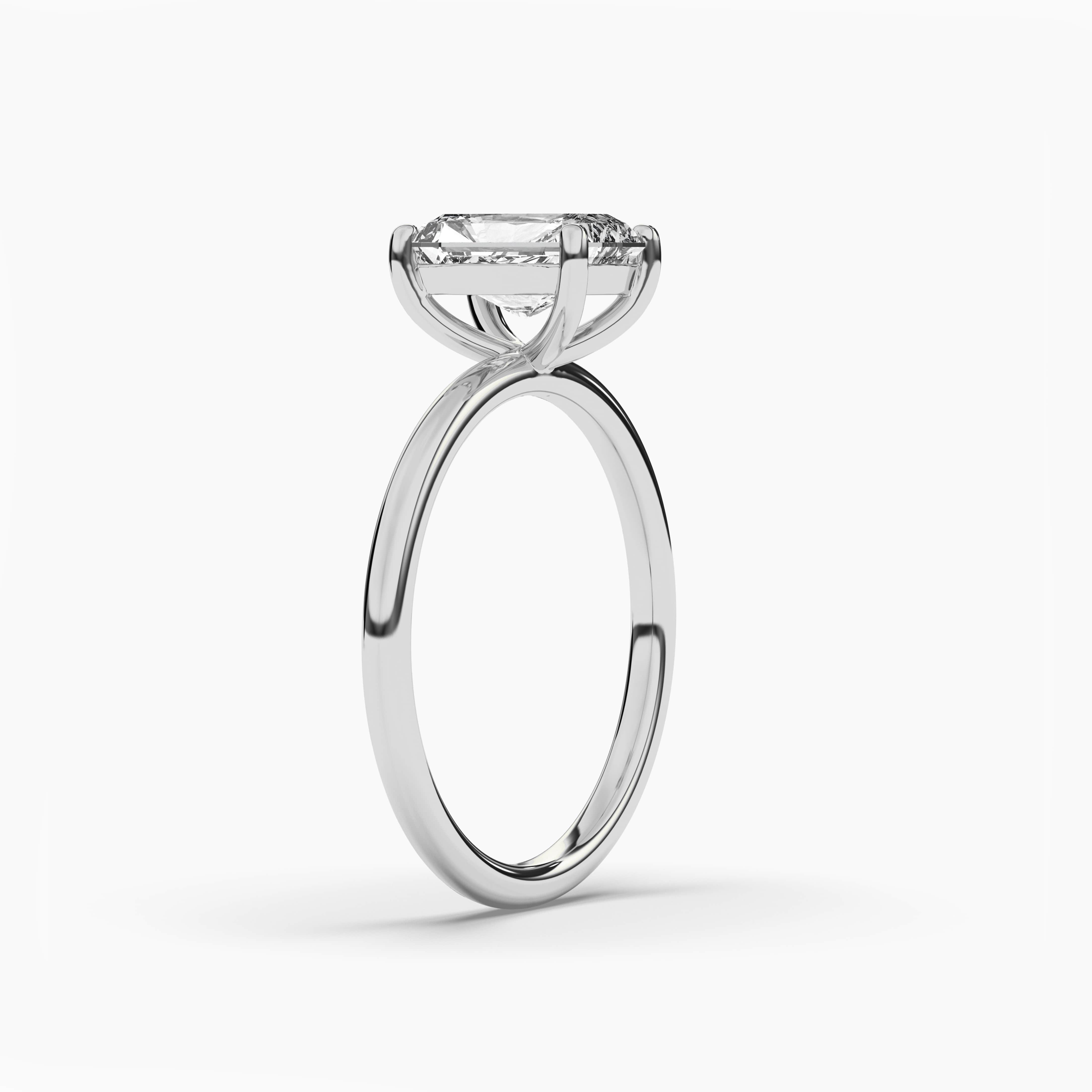 Radiant-Cut Engagement Rings in white gold