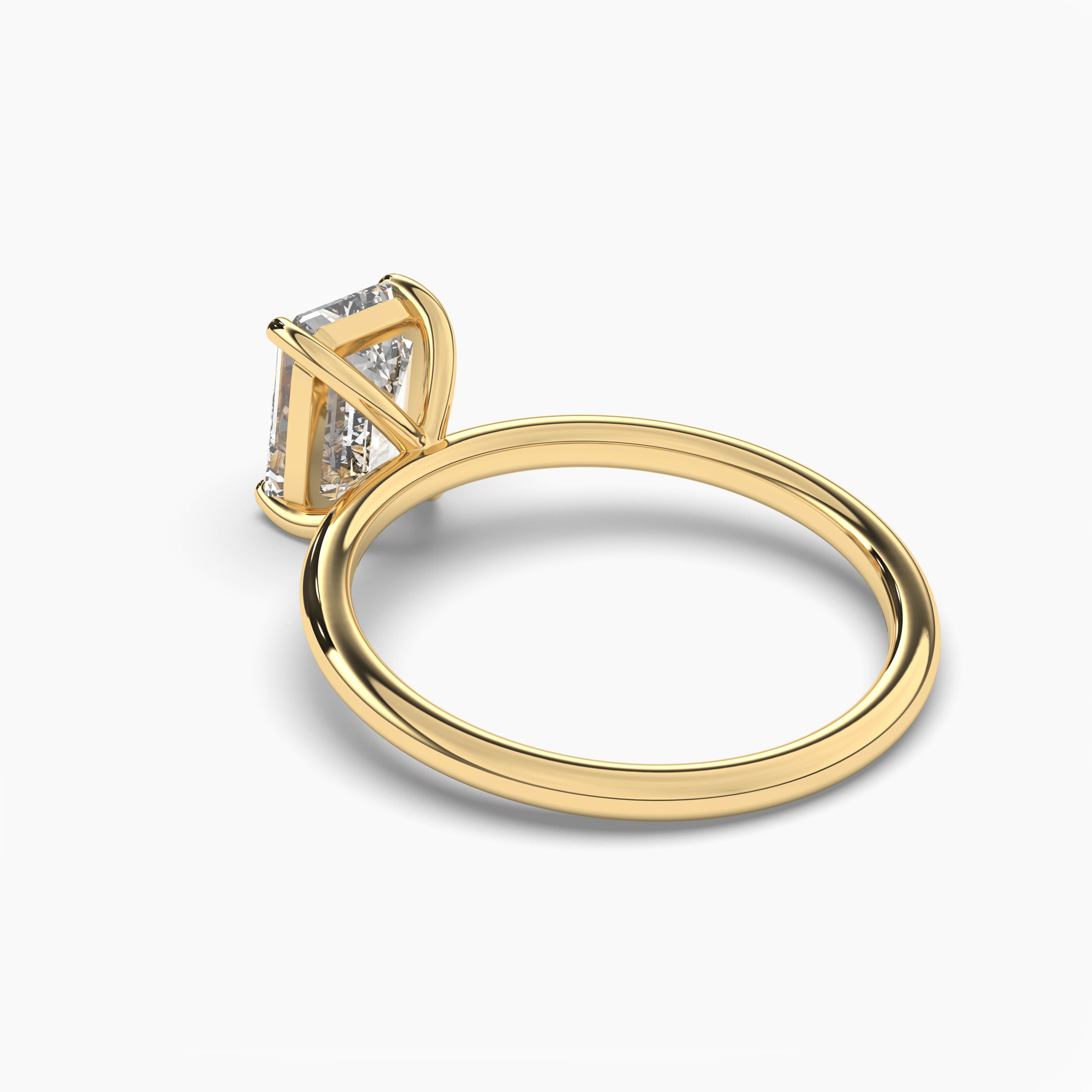 emerald diamond engagement ring rendering image