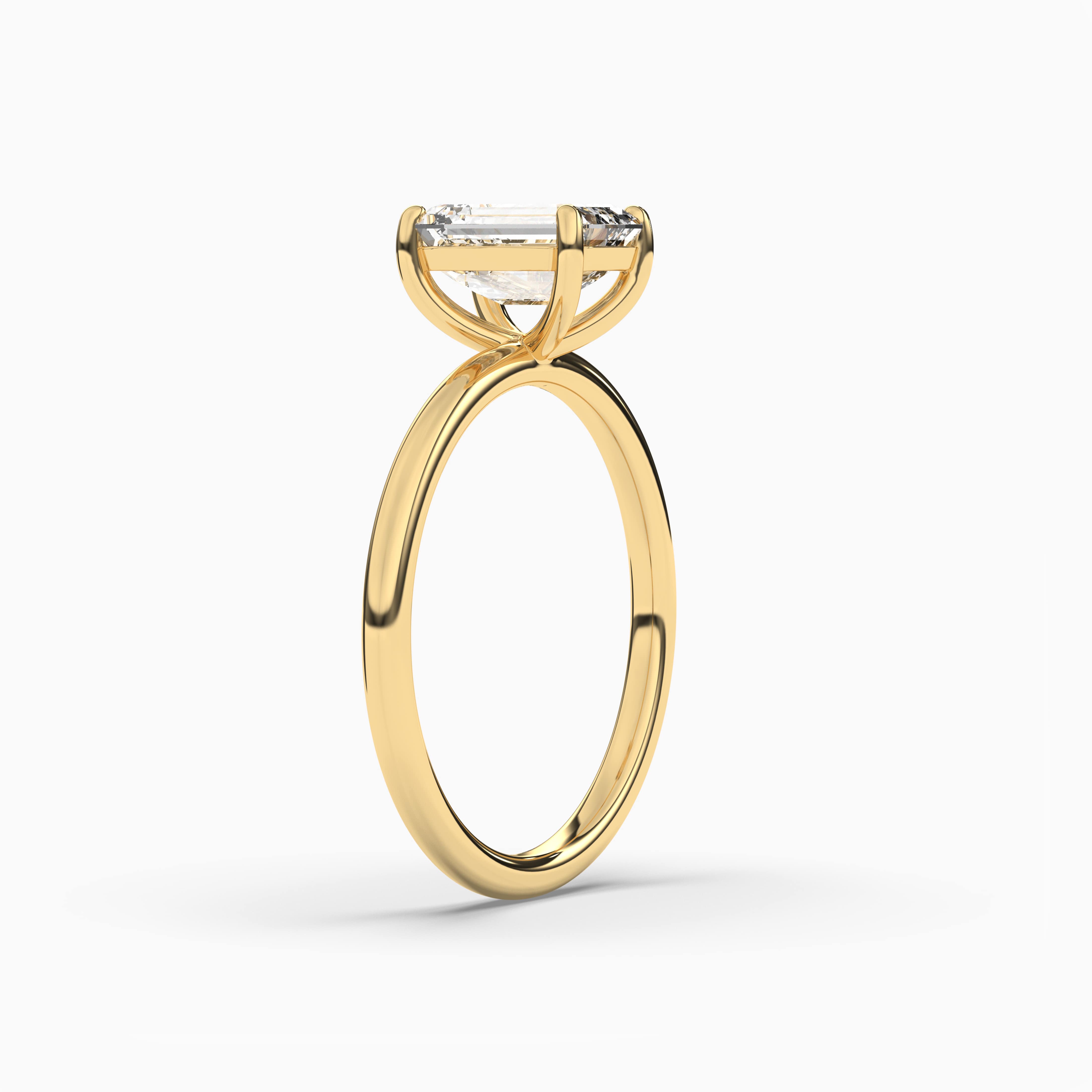 engagement rings emerald cut diamond