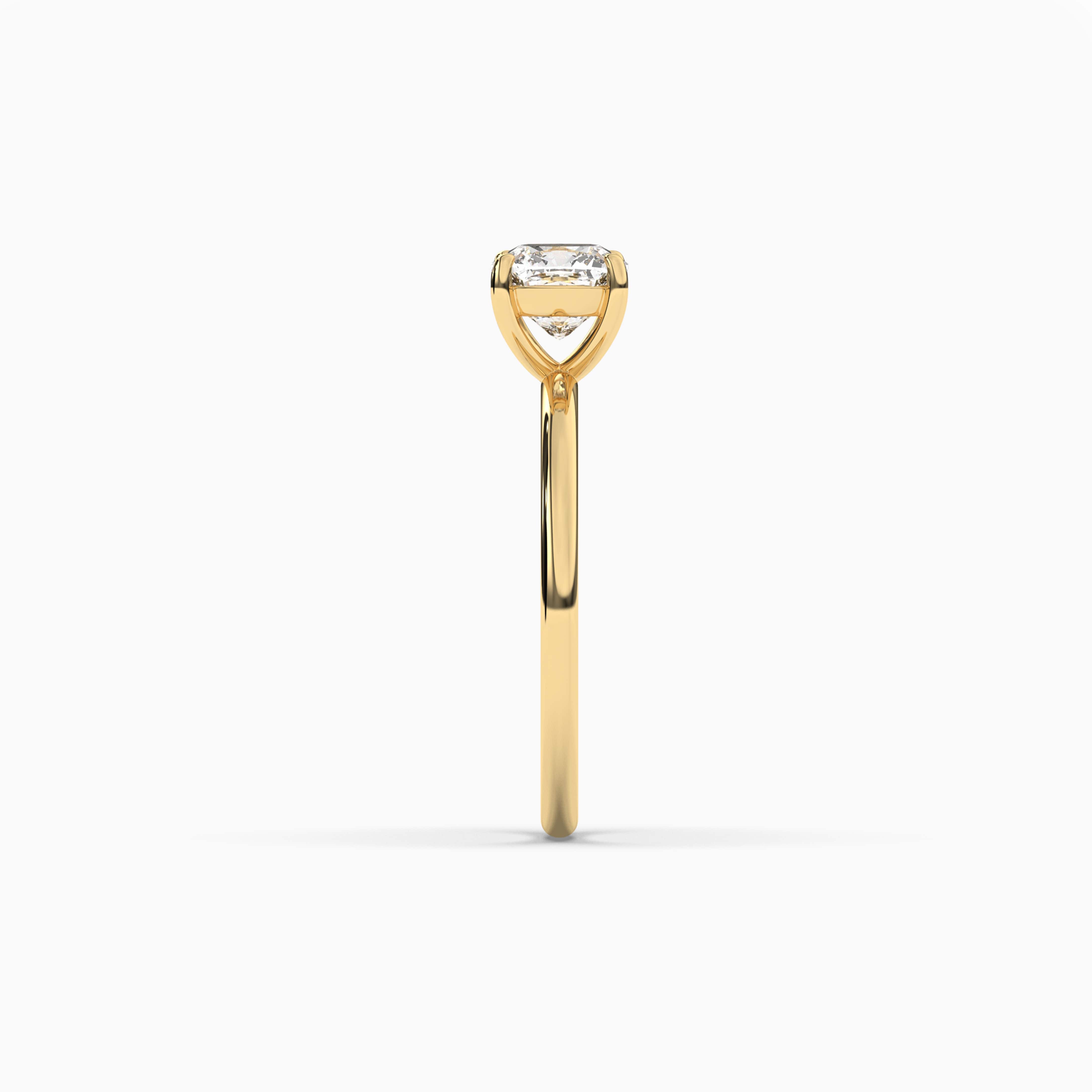 Cushion Cut Diamond Engagement Ring In Yellow Gold