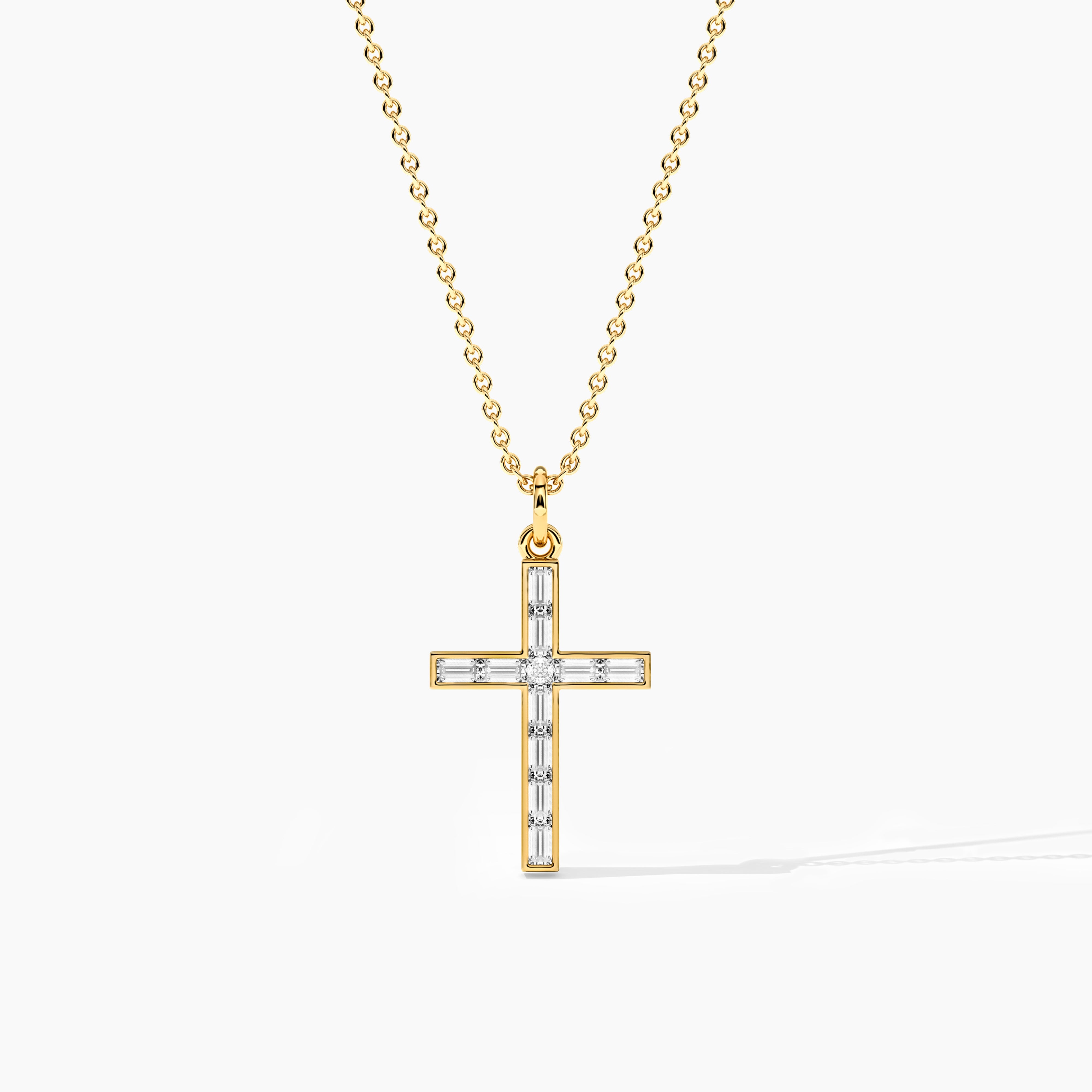 moissanite cross diamond necklace