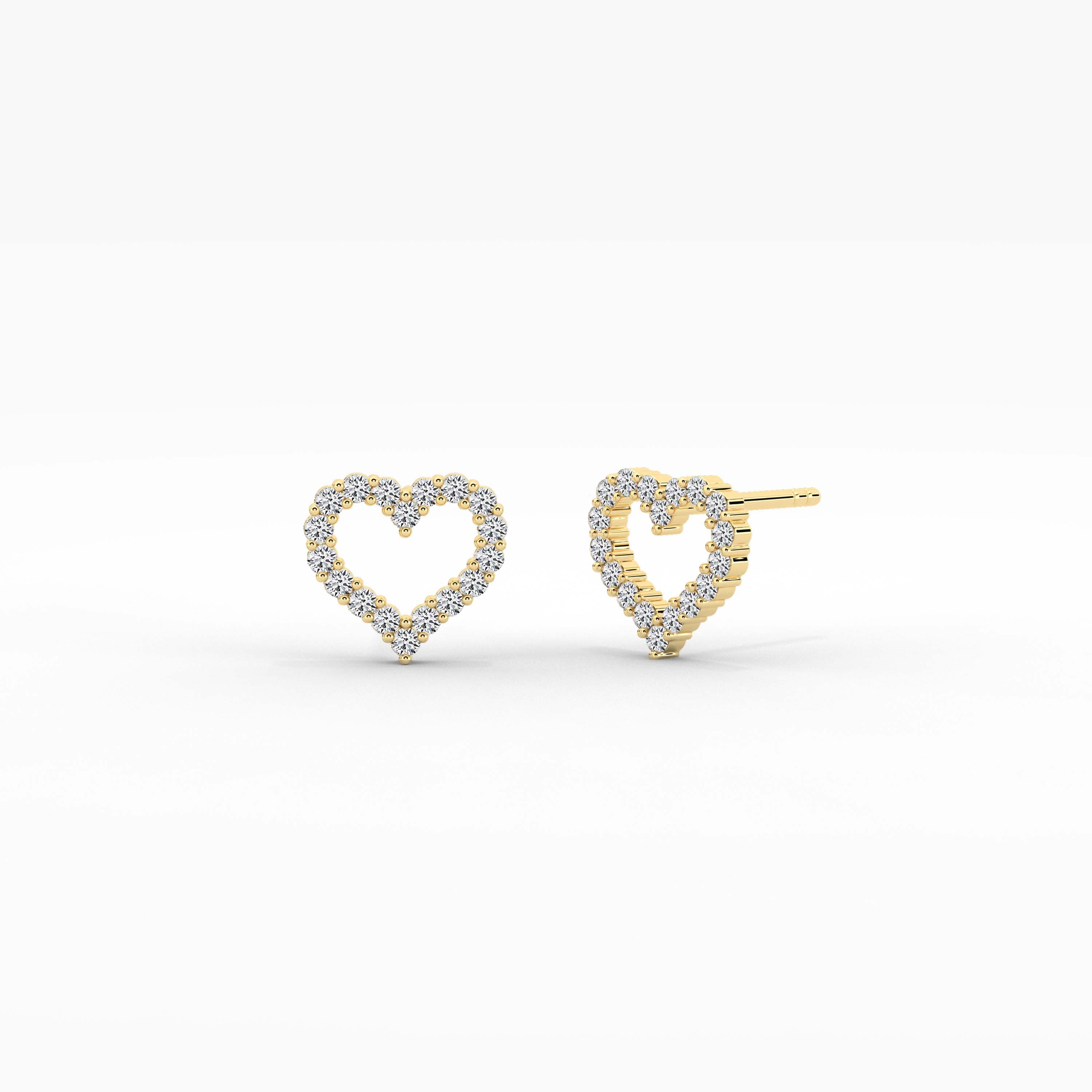 yellow gold fashion earring