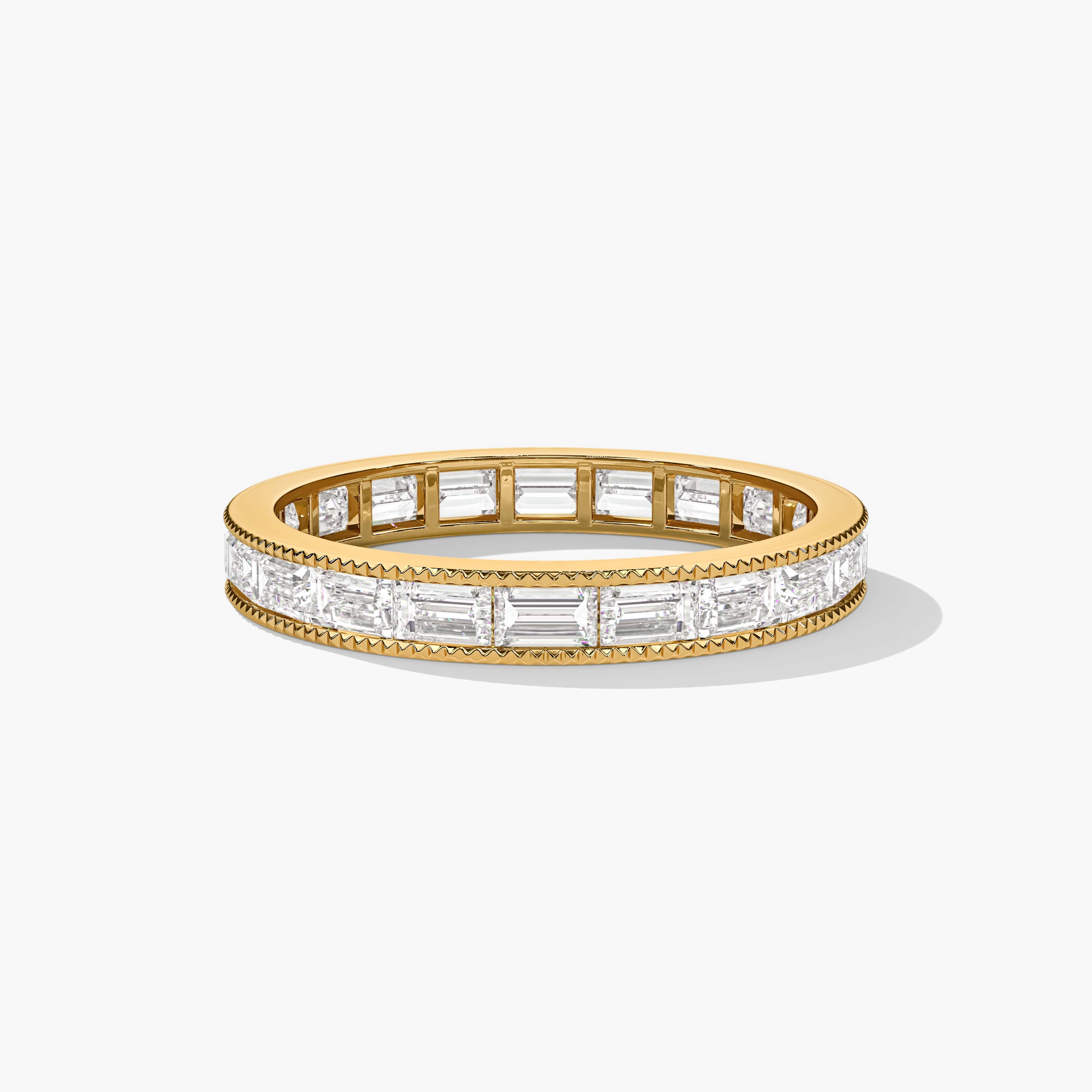 yellow gold Baguette Diamond Band