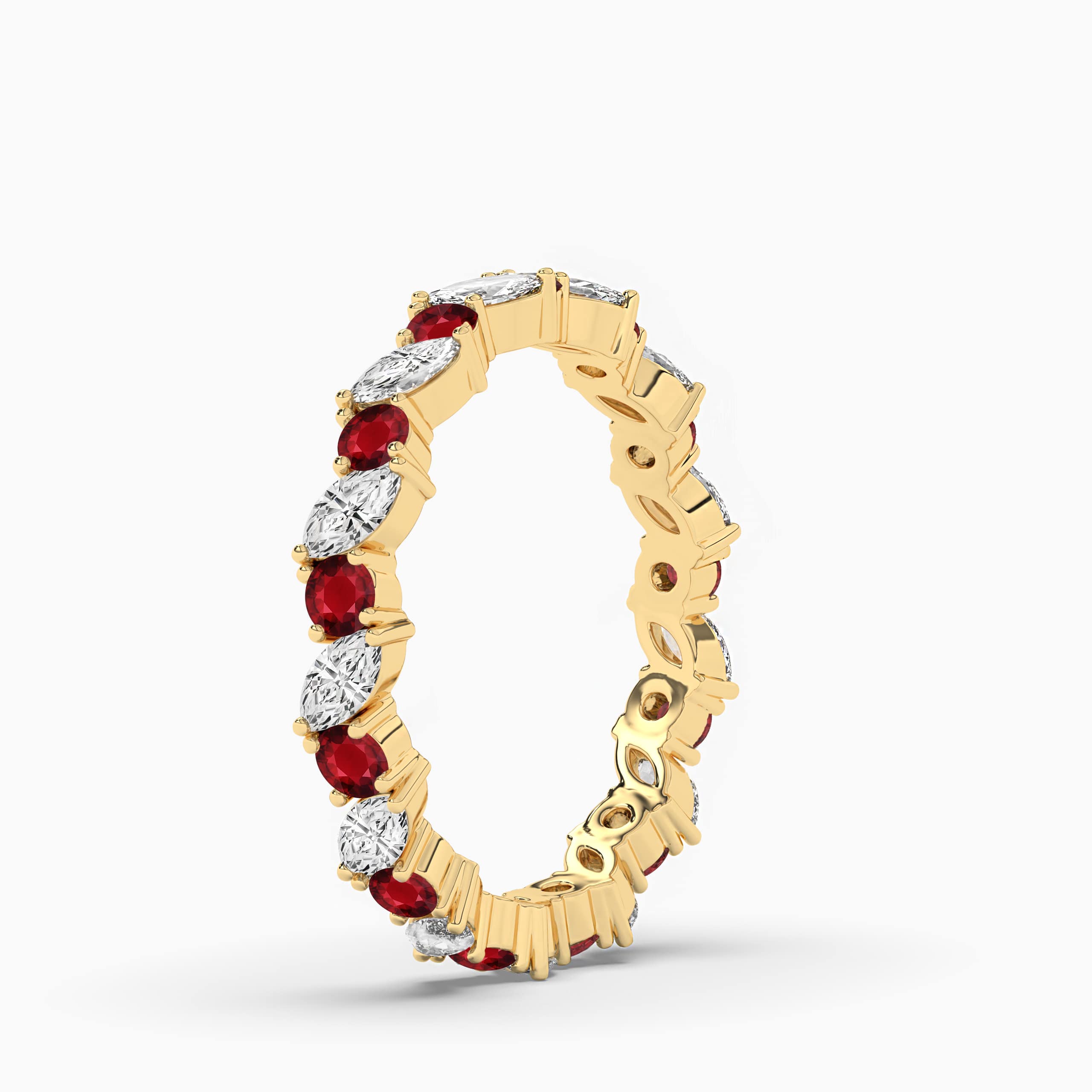 yellow gold eternity band 